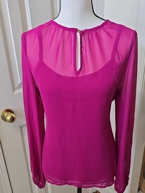 BOLD ELEMENTS BRAND WOMEN'S ROSE COLORED BLOUSE WITH ATTACHED CAMI SIZE SMALL